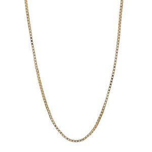 Yellow Gold Box Chain Necklace 25 3/4" - 14k